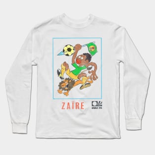 Zaire / 70s Football Retro Fan Design Long Sleeve T-Shirt